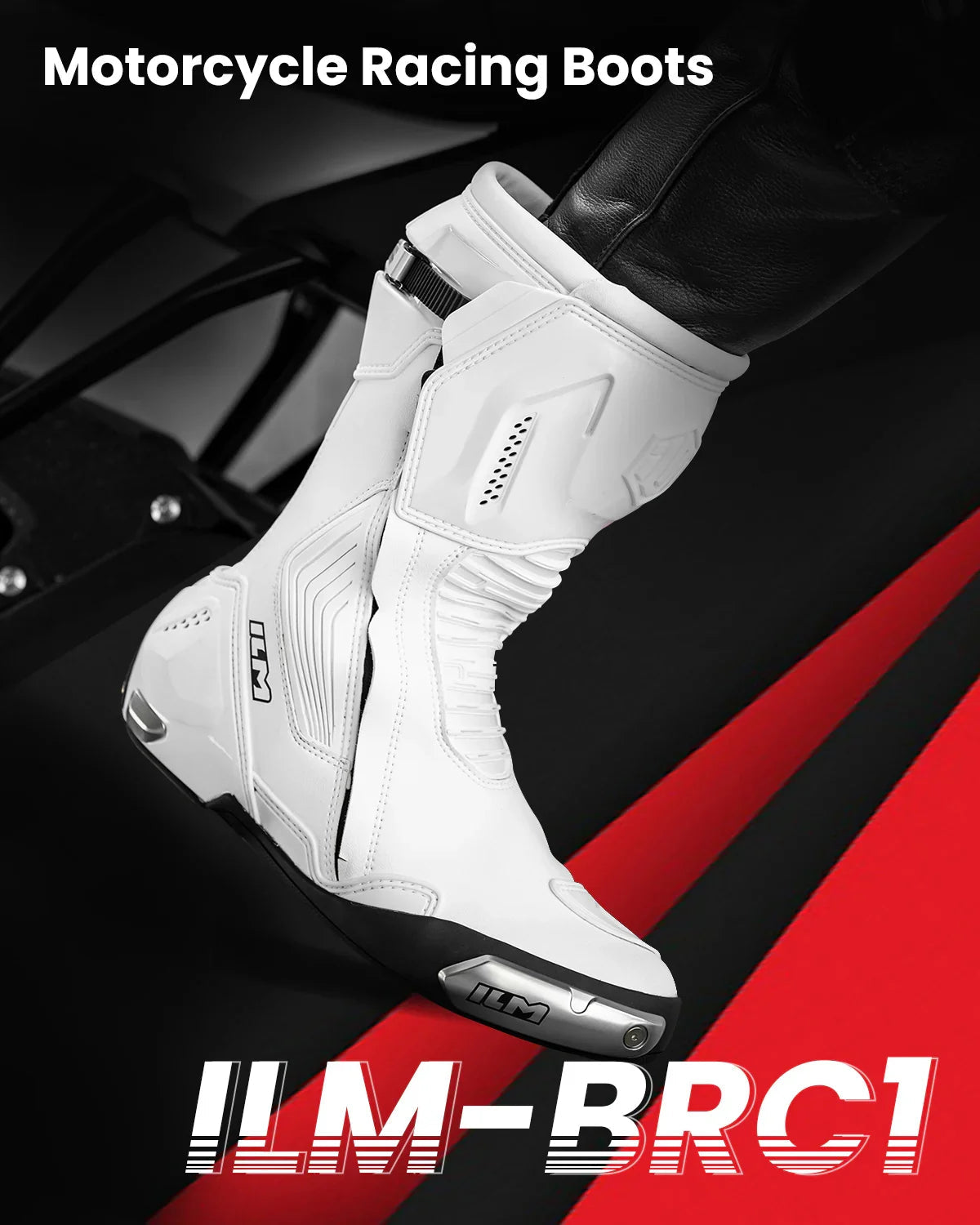 ILM Motorcycle Racing Boots Ventilated Anti Slip Protective Gear