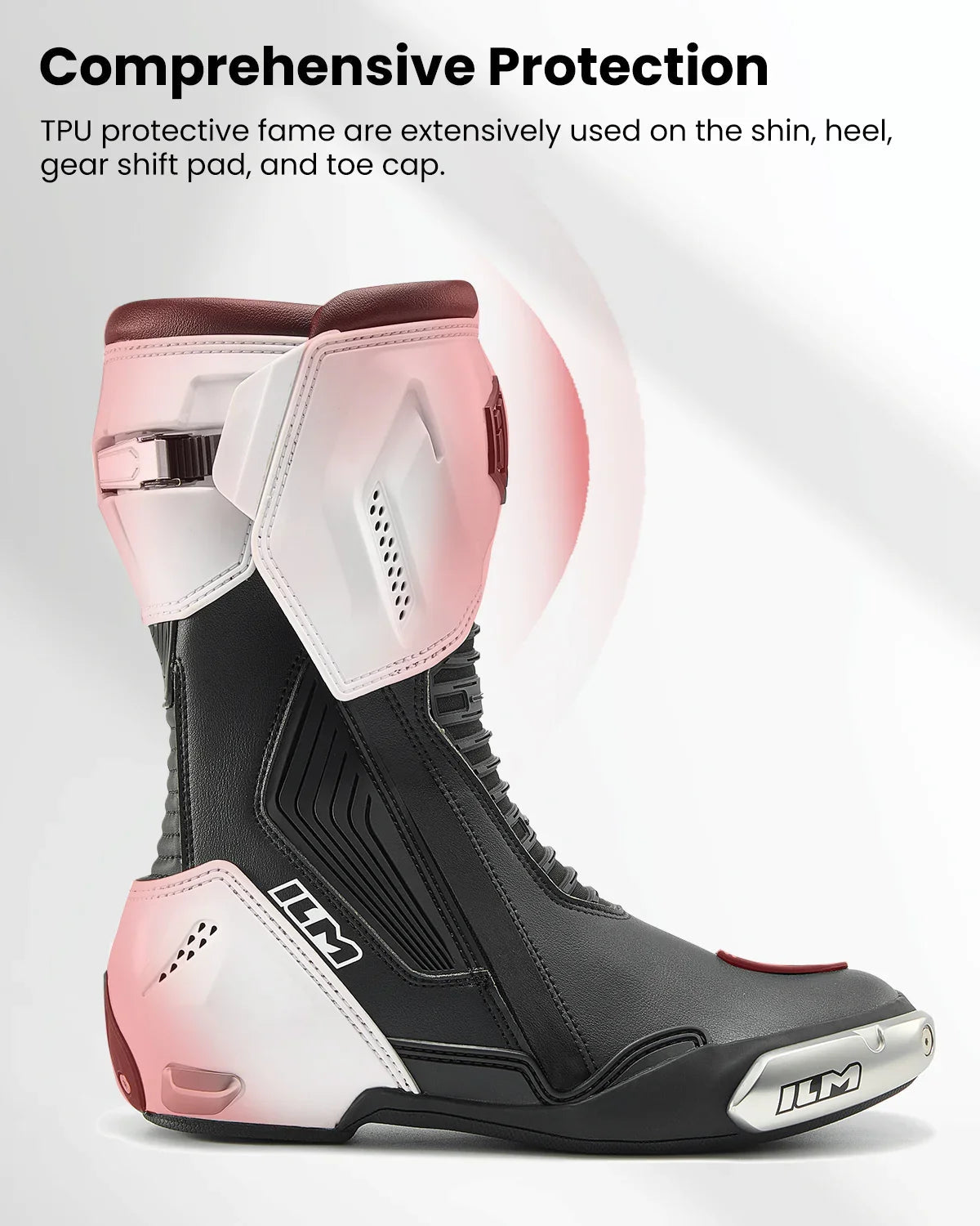 ILM Motorcycle Racing Boots Ventilated Anti Slip Protective Gear