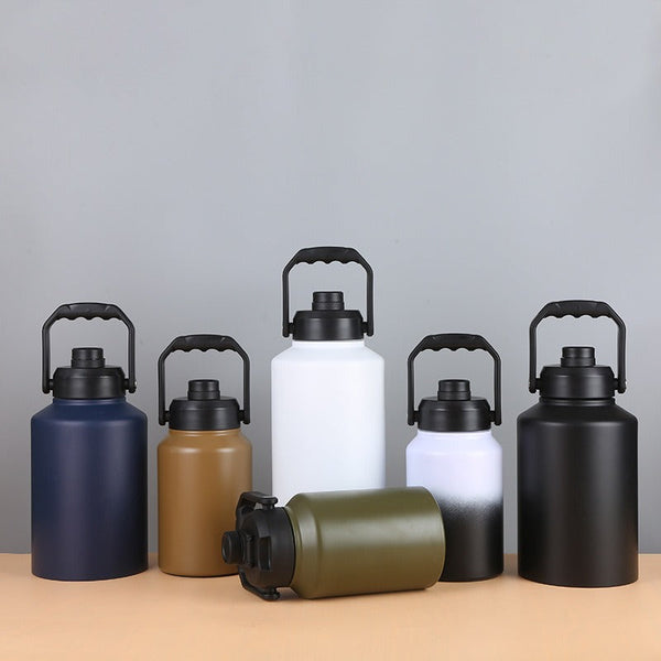 Double Wall Insulated Stainless Steel Sports Water Jug