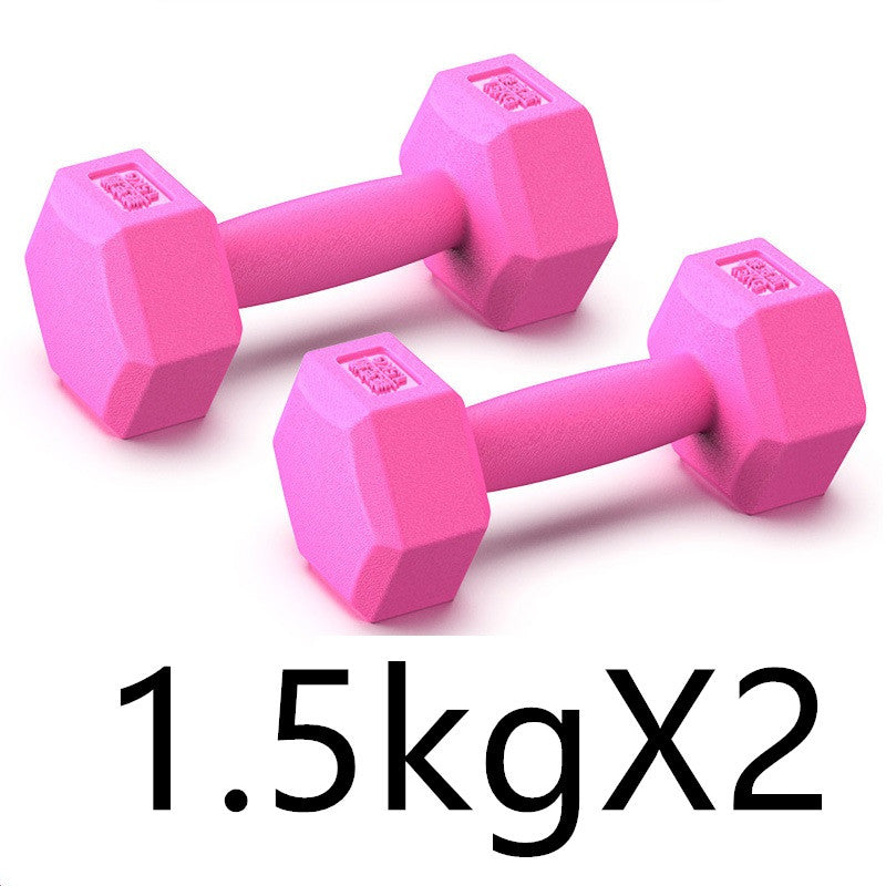 Rubberized Dumbbells for Home Arm Muscle Strength Training Workout Equipment