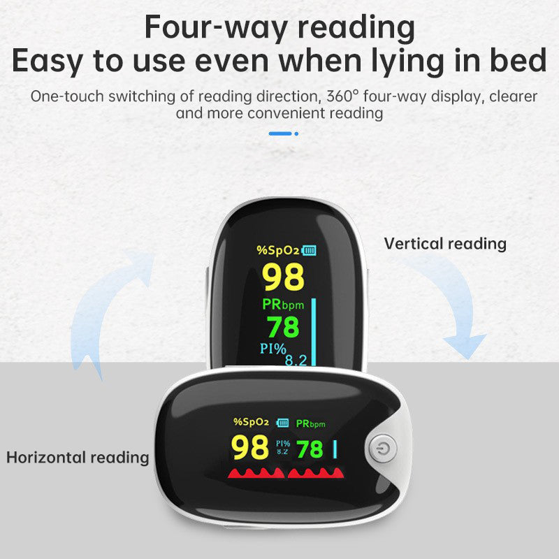 Lightweight Finger Pulse Oximeter Outdoor Sports Health Monitor