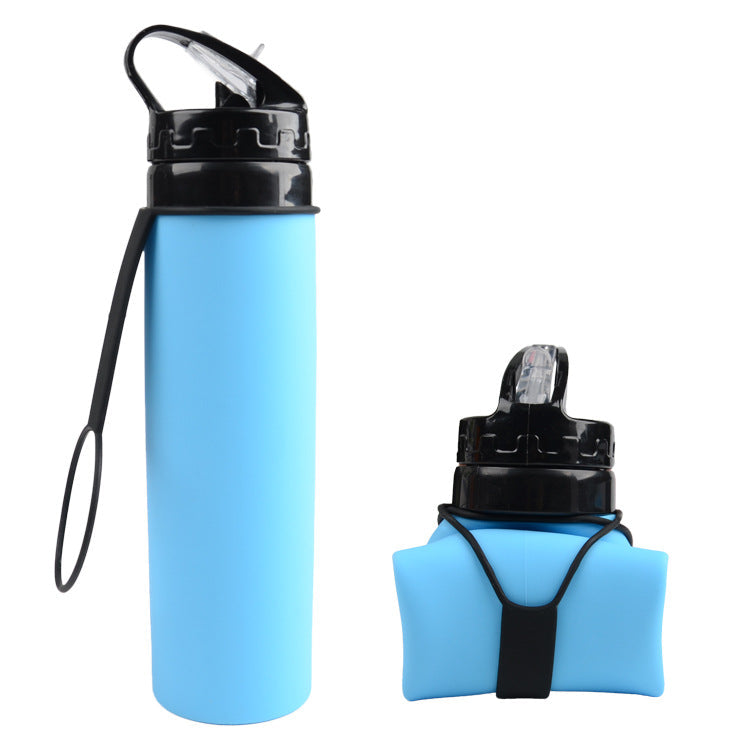 Foldable Silicone Sports Water Bottle Outdoor Riding Cup