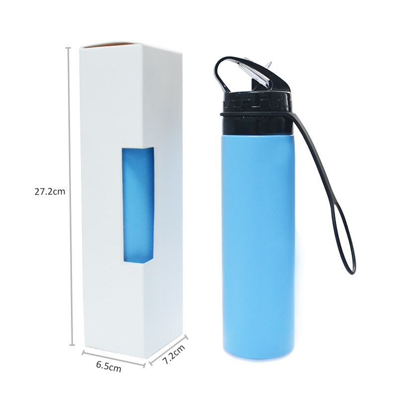 Foldable Silicone Sports Water Bottle Outdoor Riding Cup