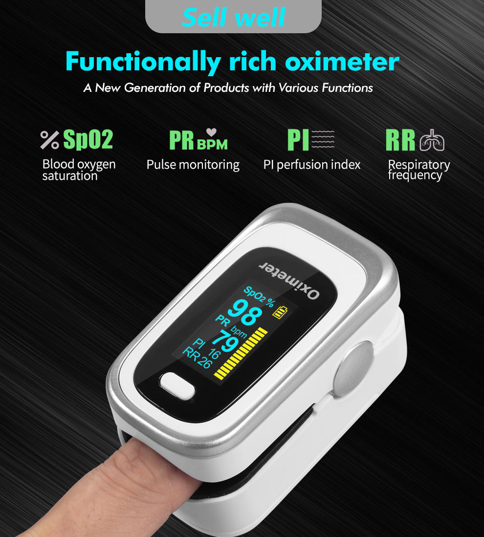 FDA CE Finger Pulse Oximeter Oxygen Saturation Monitor