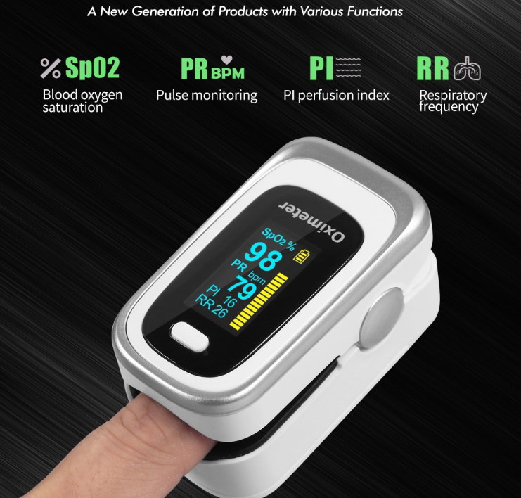 FDA CE Finger Pulse Oximeter Oxygen Saturation Monitor