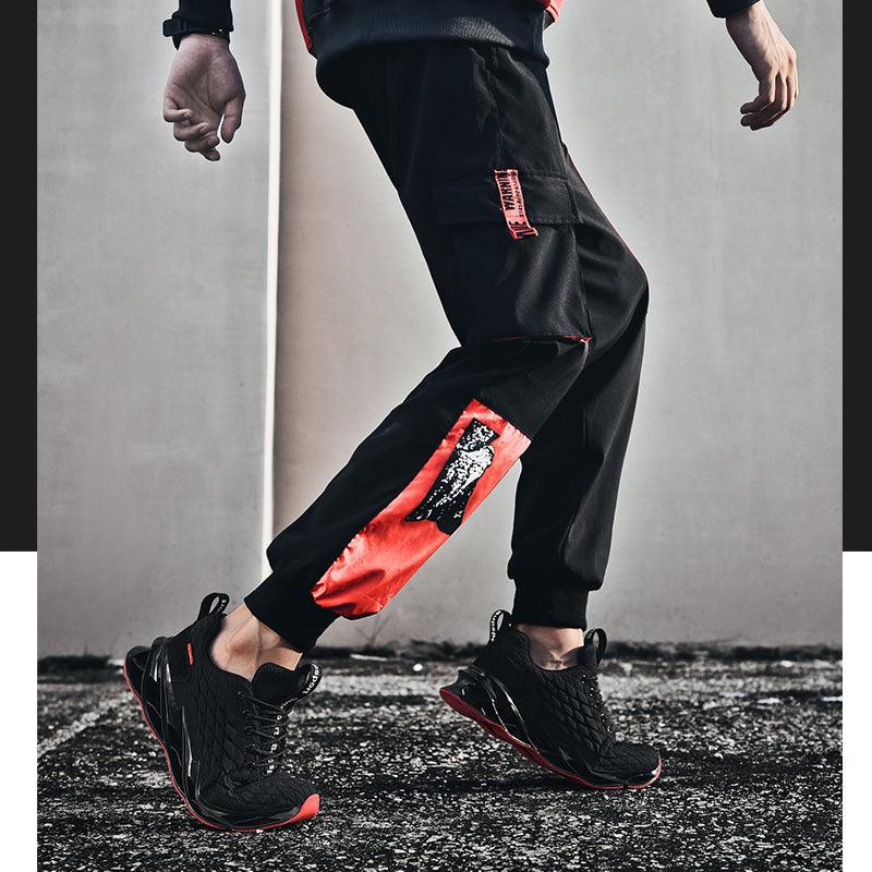 Men Black Modern Running Breathable Sneakers Gym Training Shoes