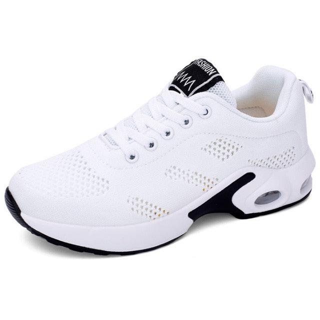Women Athletic Platform Sneakers Breathable Height Increasing Running Shoes