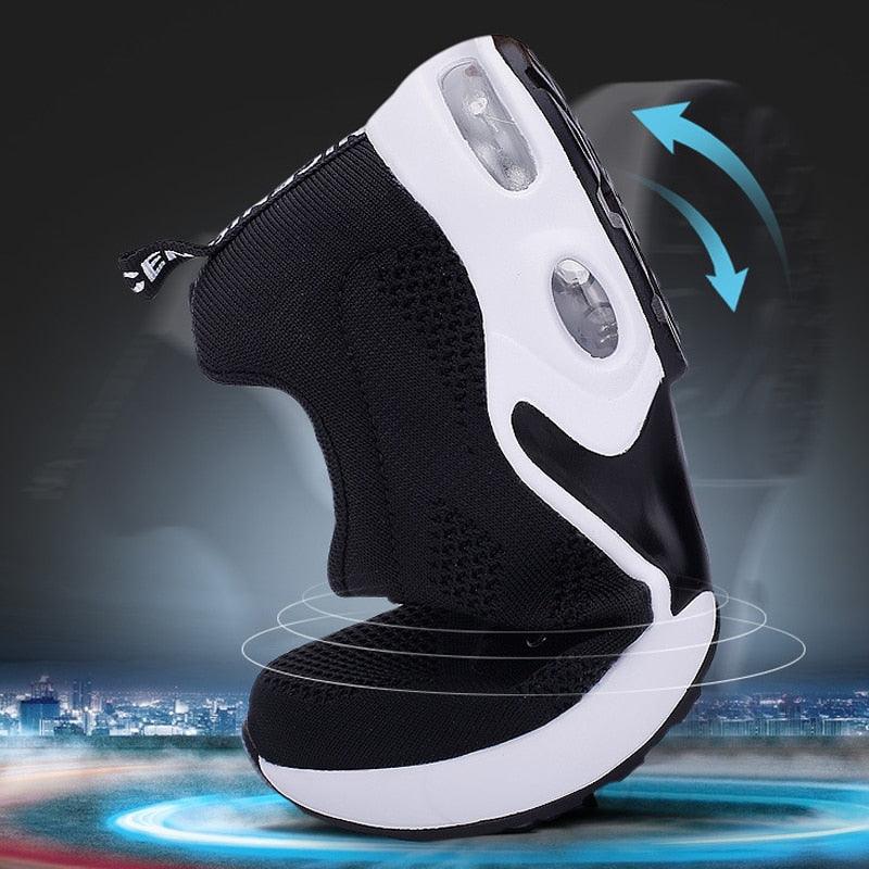 Women Athletic Platform Sneakers Breathable Height Increasing Running Shoes