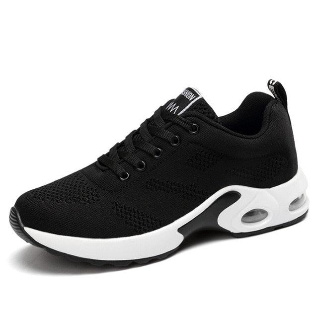 Women Athletic Platform Sneakers Breathable Height Increasing Running Shoes