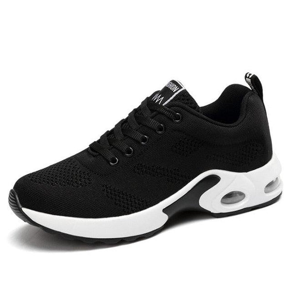 Women Athletic Platform Sneakers Breathable Height Increasing Running Shoes