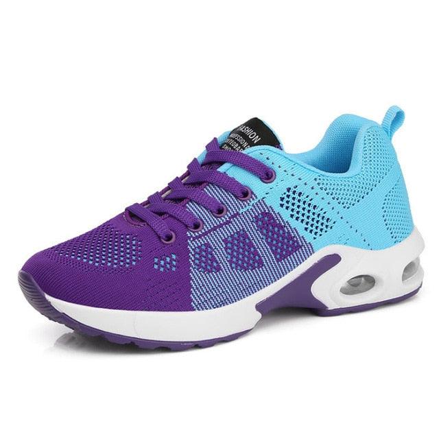 Women Athletic Platform Sneakers Breathable Height Increasing Running Shoes