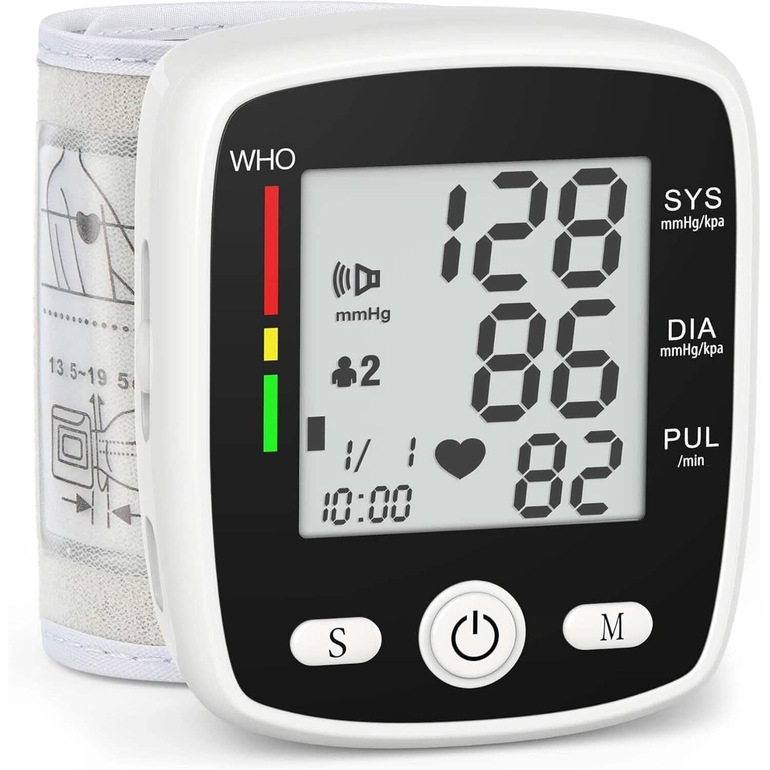 Digital Wrist Blood Pressure Monitor Automatic Memory Voice
