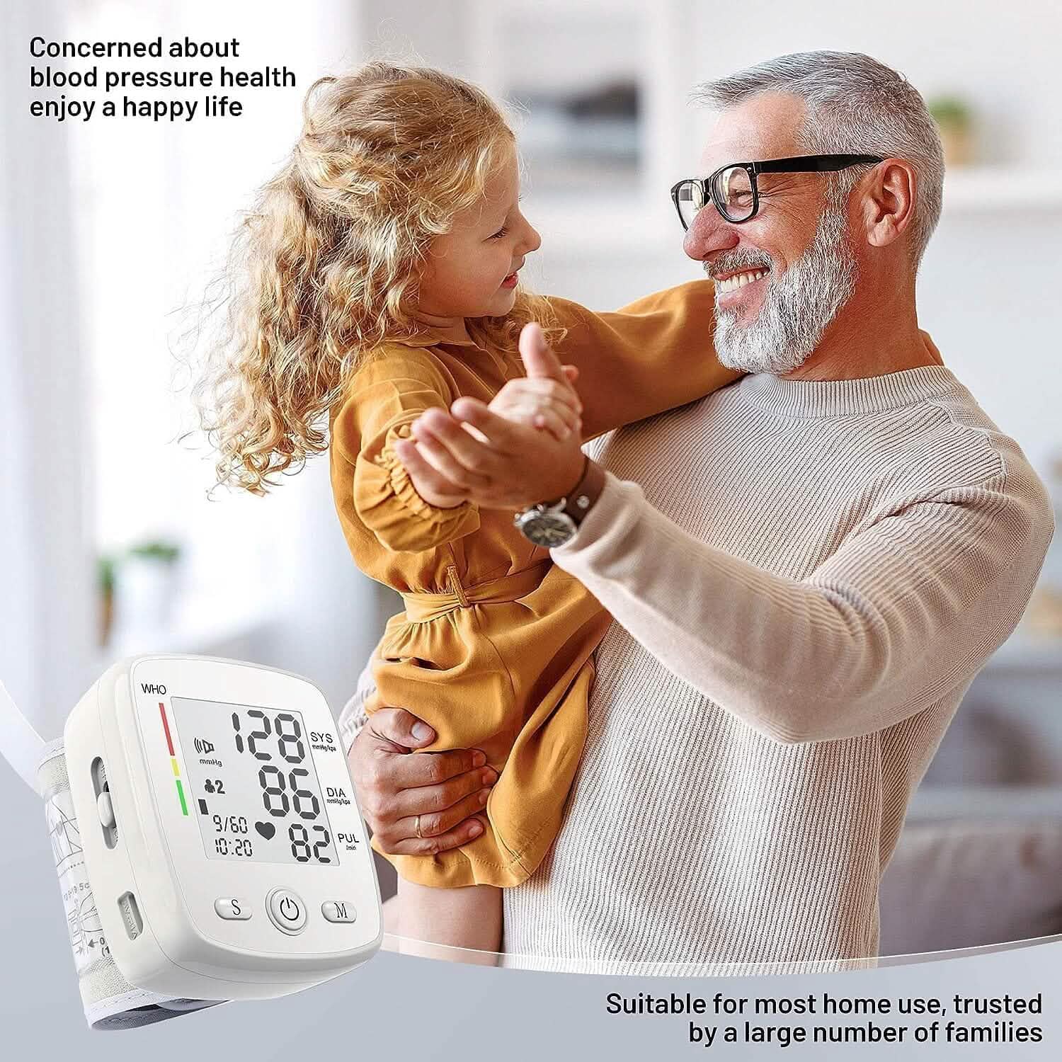 Digital Wrist Blood Pressure Monitor Automatic Memory Voice