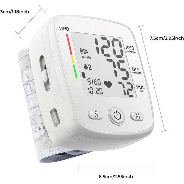 Digital Wrist Blood Pressure Monitor Automatic Memory Voice
