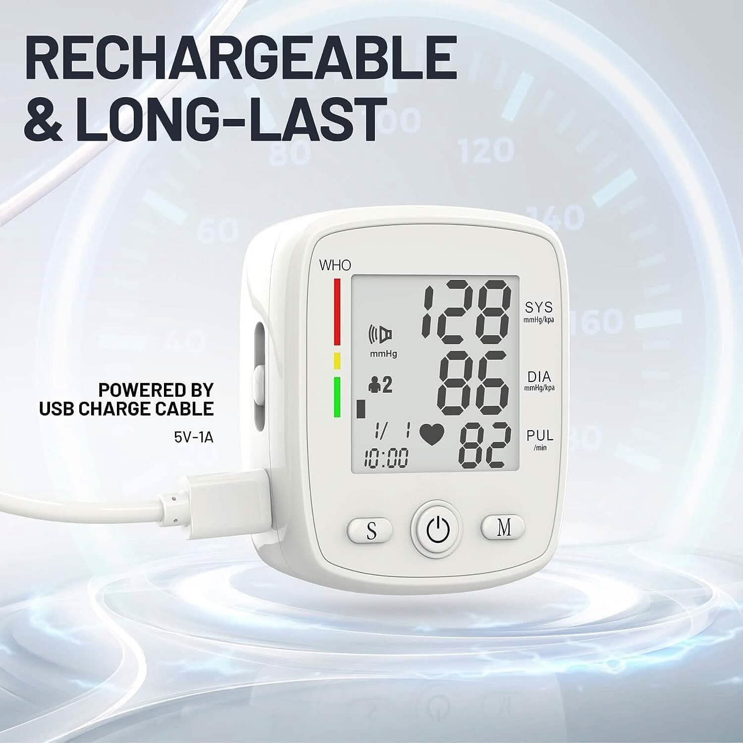 Digital Wrist Blood Pressure Monitor Automatic Memory Voice