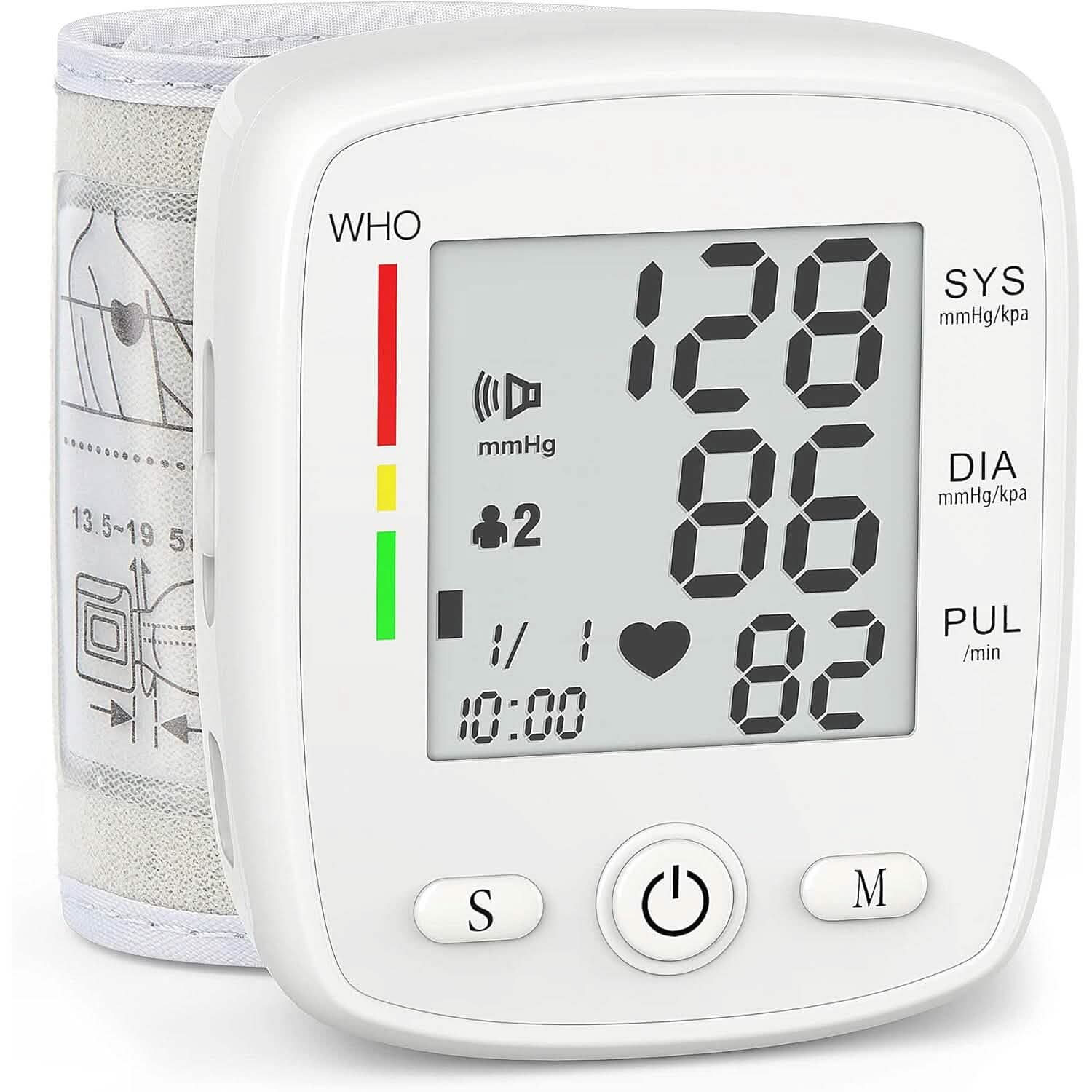 Digital Wrist Blood Pressure Monitor Automatic Memory Voice