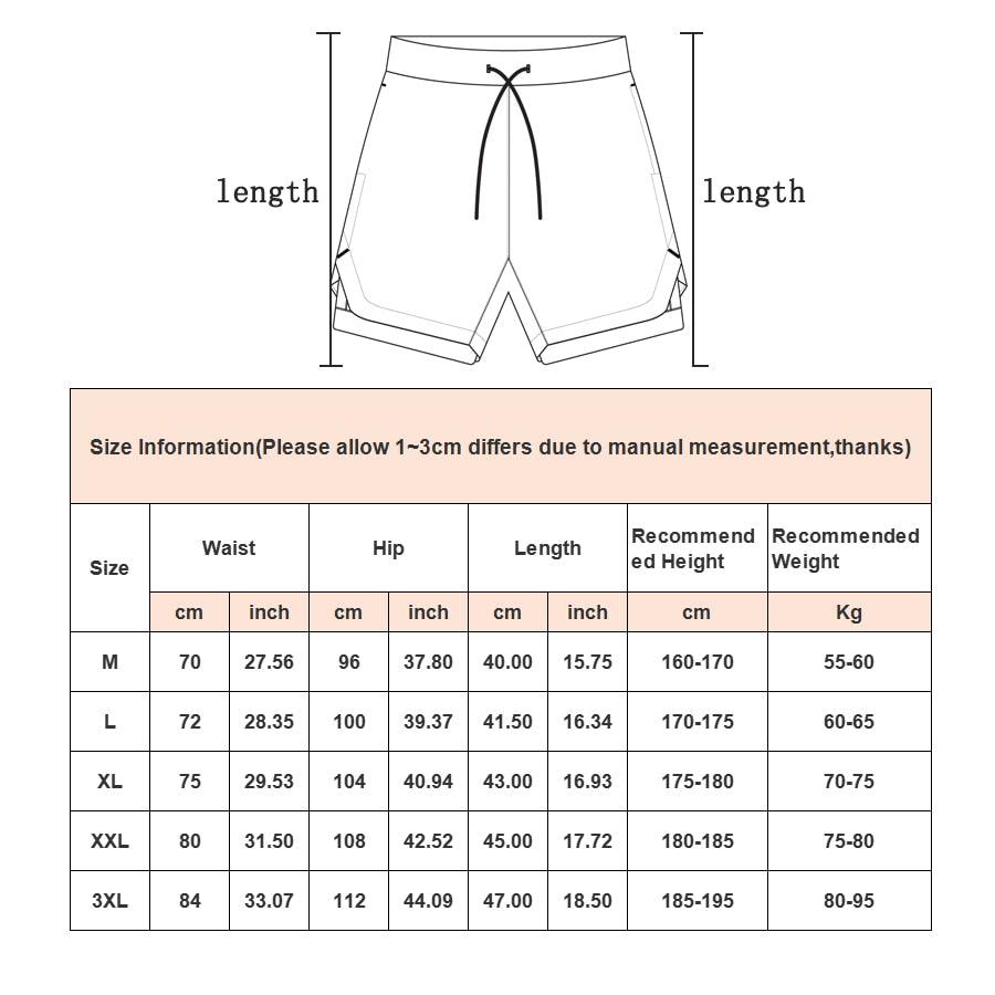 Men Camo 2-in-1 Quick Dry Running Gym Workout Shorts