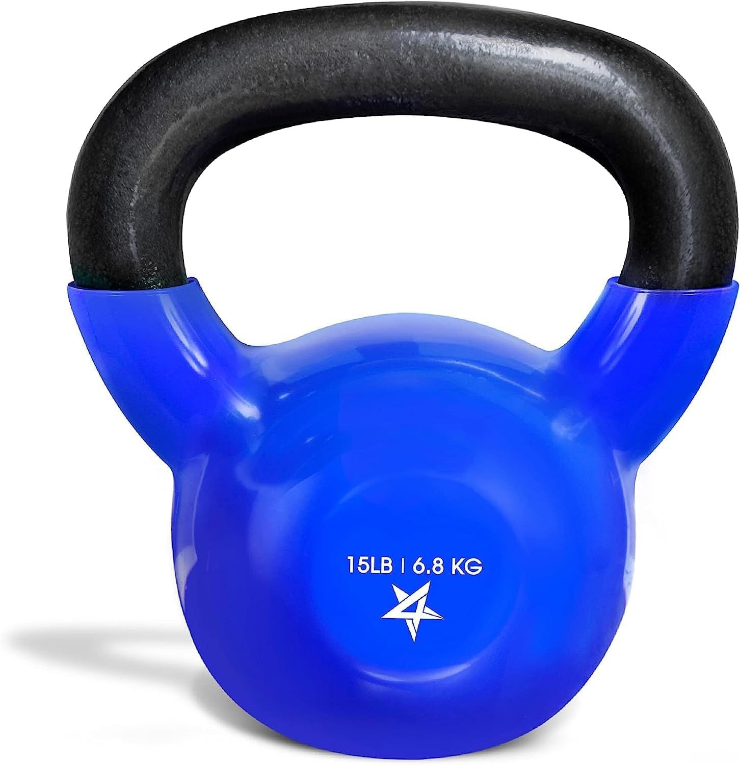 Vinyl Coated Cast Iron Kettlebell Strength Training Home Gym Equipment
