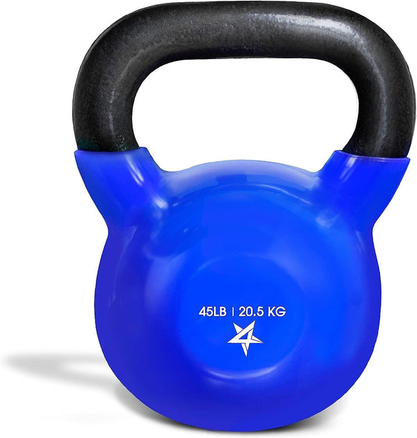 Vinyl Coated Cast Iron Kettlebell Strength Training Home Gym Equipment