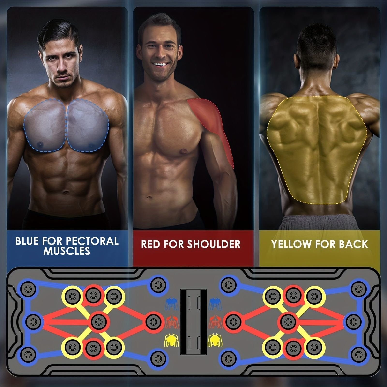Foldable 20-in-1 Push Up Board Chest Training Equipment