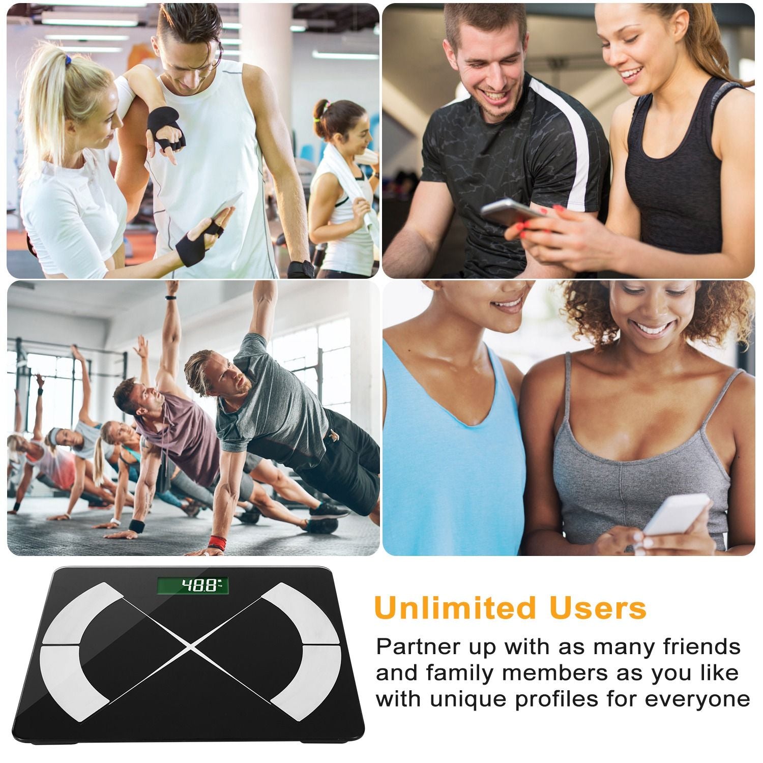 Smart Body Composition Scale Digital BMI Fat Analyzer