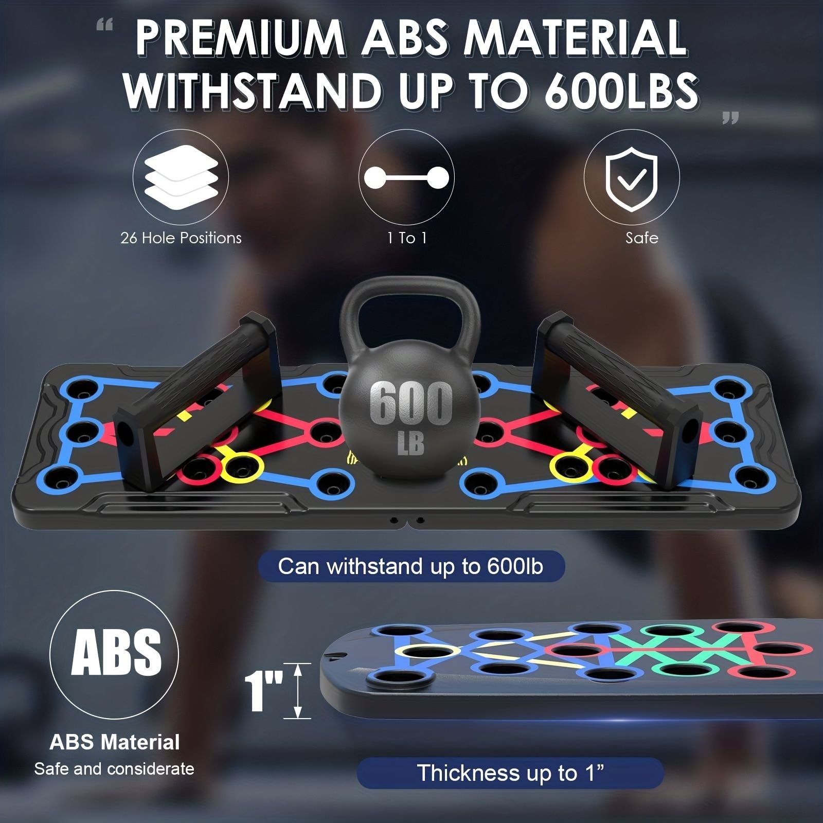 Foldable 20-in-1 Push Up Board Chest Training Equipment