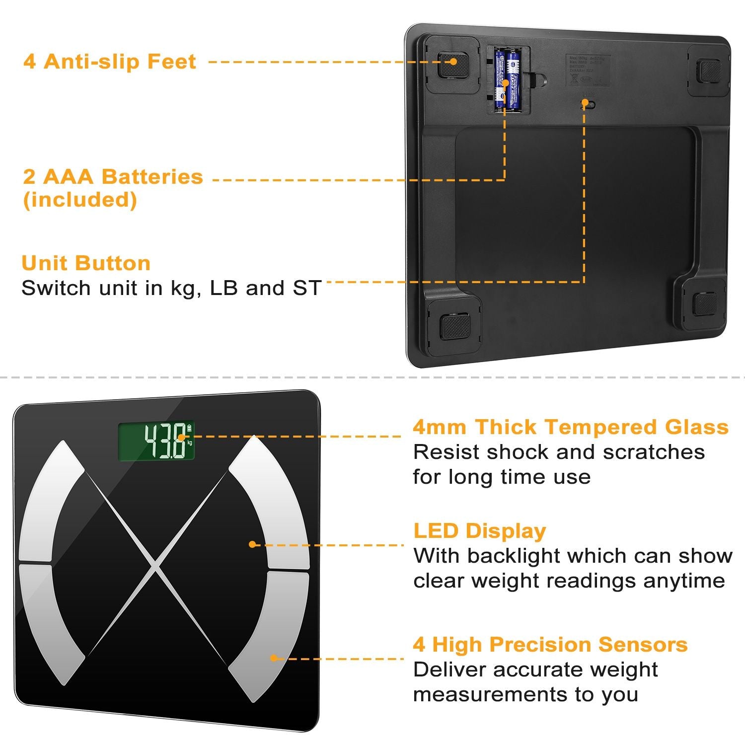 Smart Body Composition Scale Digital BMI Fat Analyzer