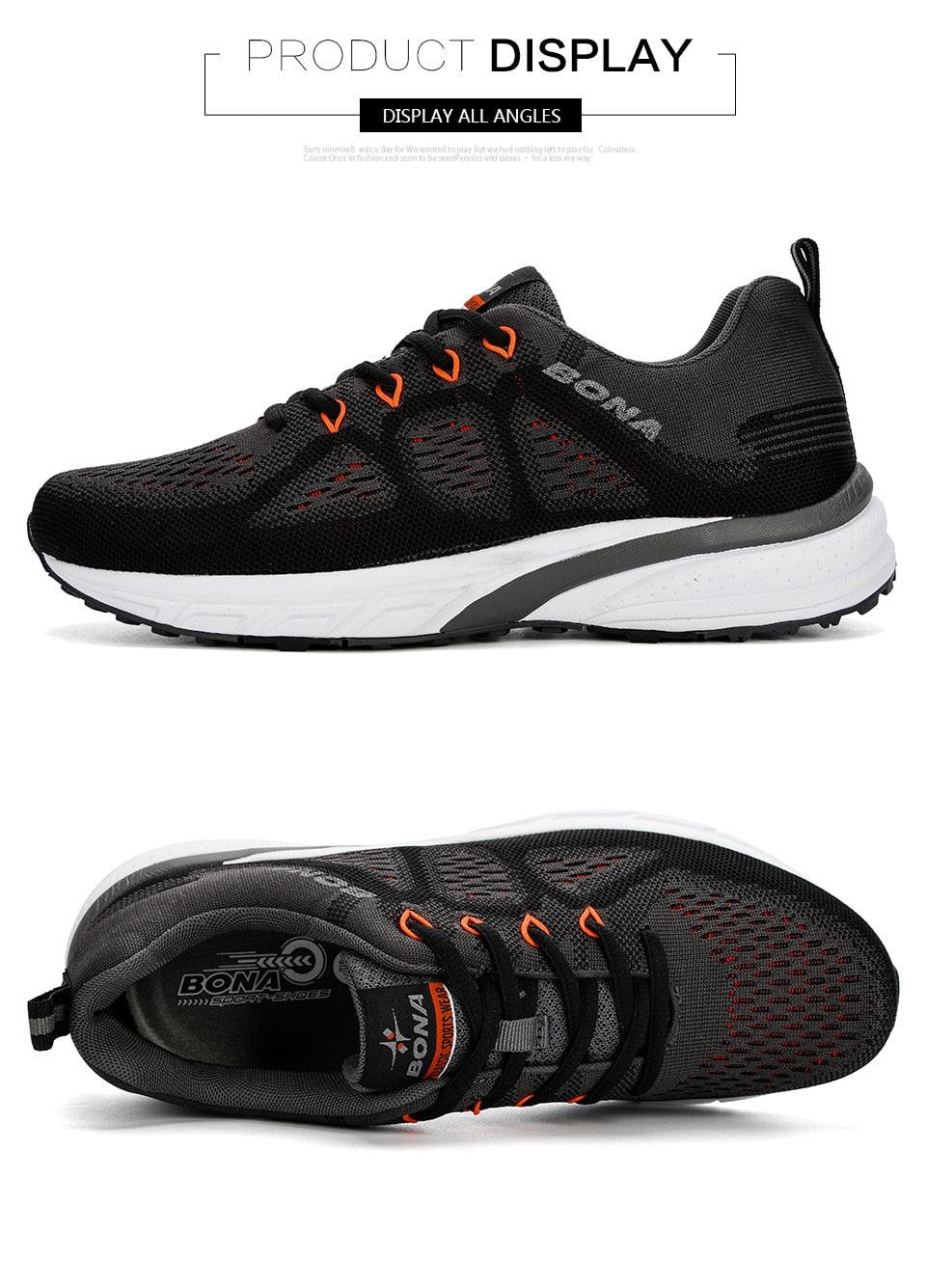 Men Mesh Lightweight Running Sport Sneakers Breathable Non Slip