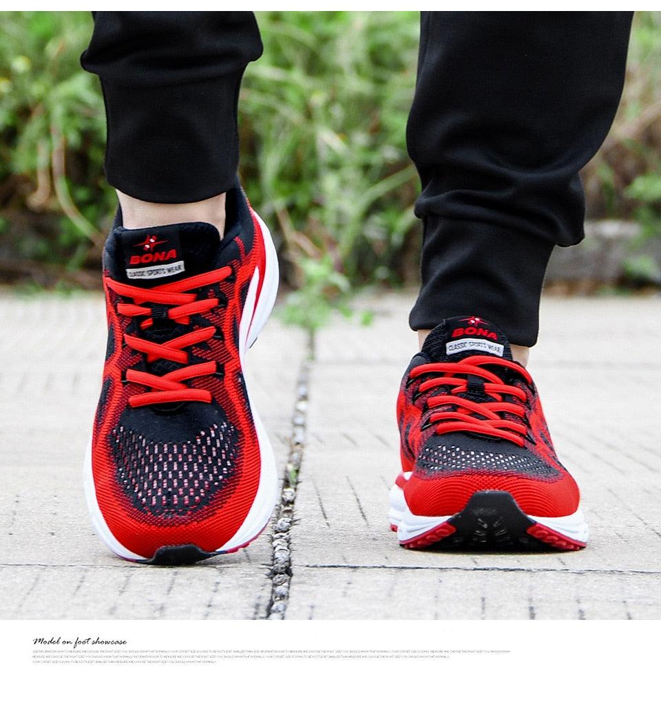 Men Mesh Lightweight Running Sport Sneakers Breathable Non Slip