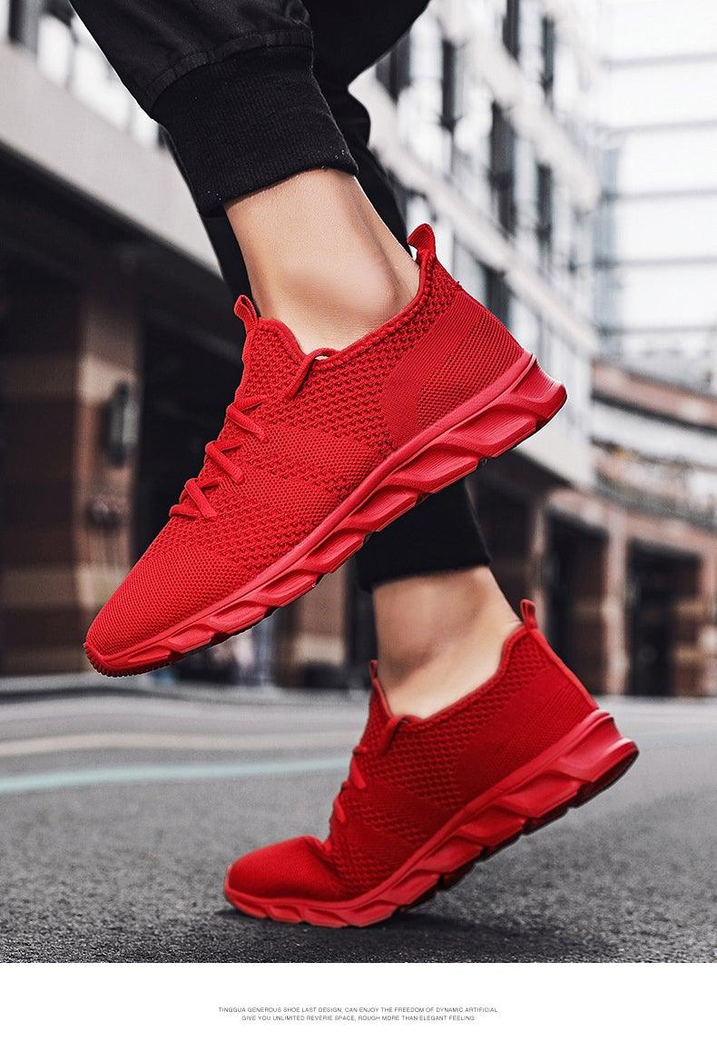 Men Lightweight Running Shoes Breathable Casual Anti Slip Sneakers