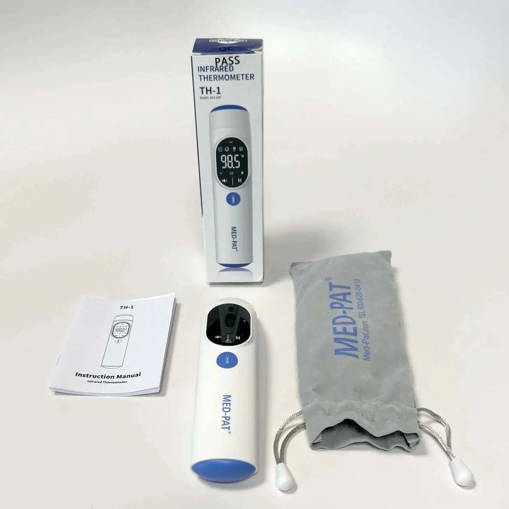 Med-Pat TH-1 Infrared Ear Forehead Digital Thermometer