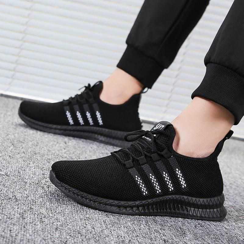 Men Lightweight Summer Running Shoes Breathable Slip On Sneakers