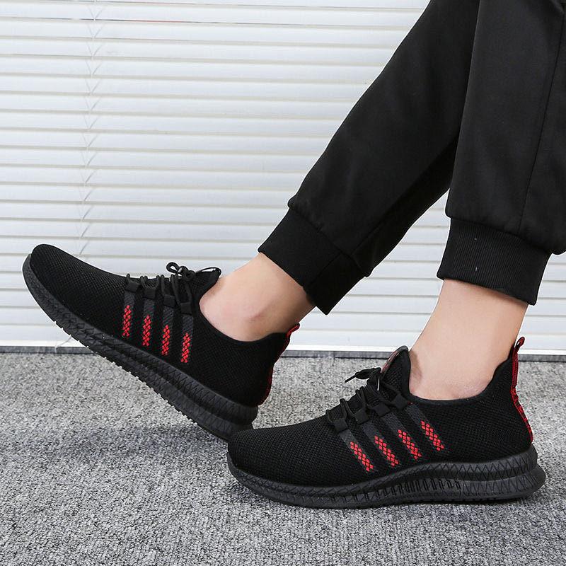 Men Lightweight Summer Running Shoes Breathable Slip On Sneakers