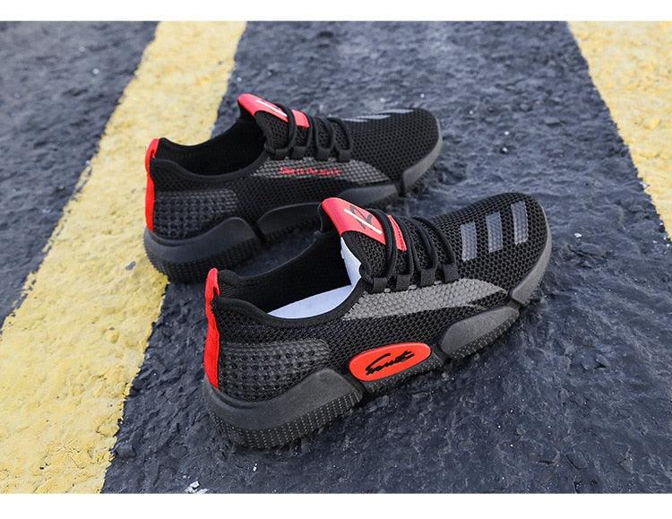Men Lightweight Summer Running Shoes Breathable Slip On Sneakers