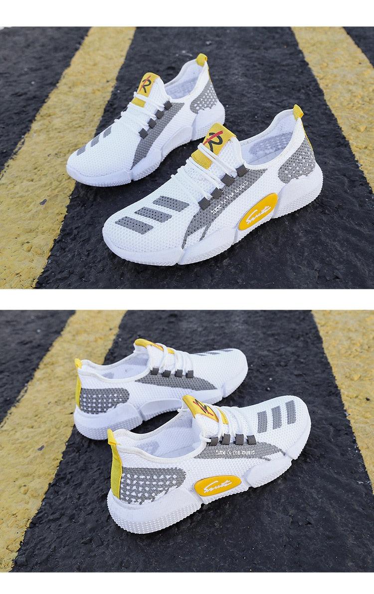 Men Lightweight Summer Running Shoes Breathable Slip On Sneakers