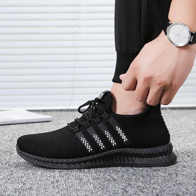 Men Lightweight Summer Running Shoes Breathable Slip On Sneakers