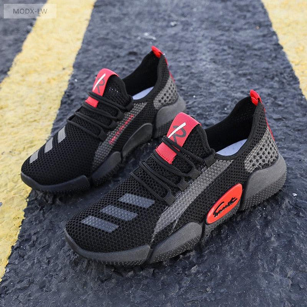 Men Lightweight Summer Running Shoes Breathable Slip On Sneakers