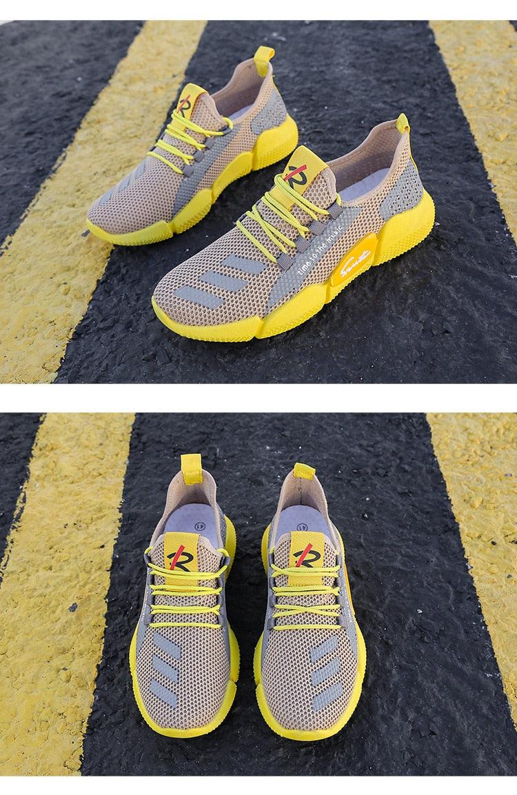 Men Lightweight Summer Running Shoes Breathable Slip On Sneakers