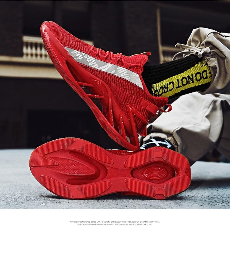 Men Casual Luxury White Running Shoes Non Slip Sneakers