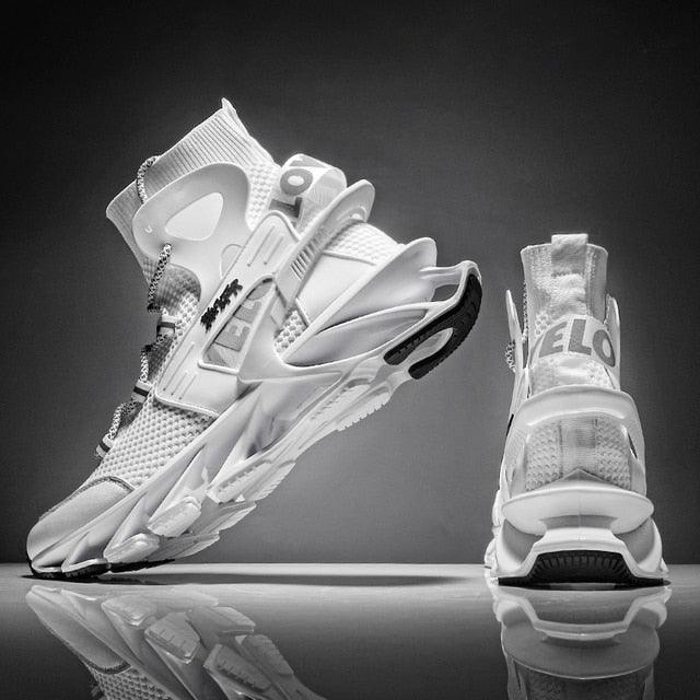 Men Casual Luxury White Running Shoes Non Slip Sneakers