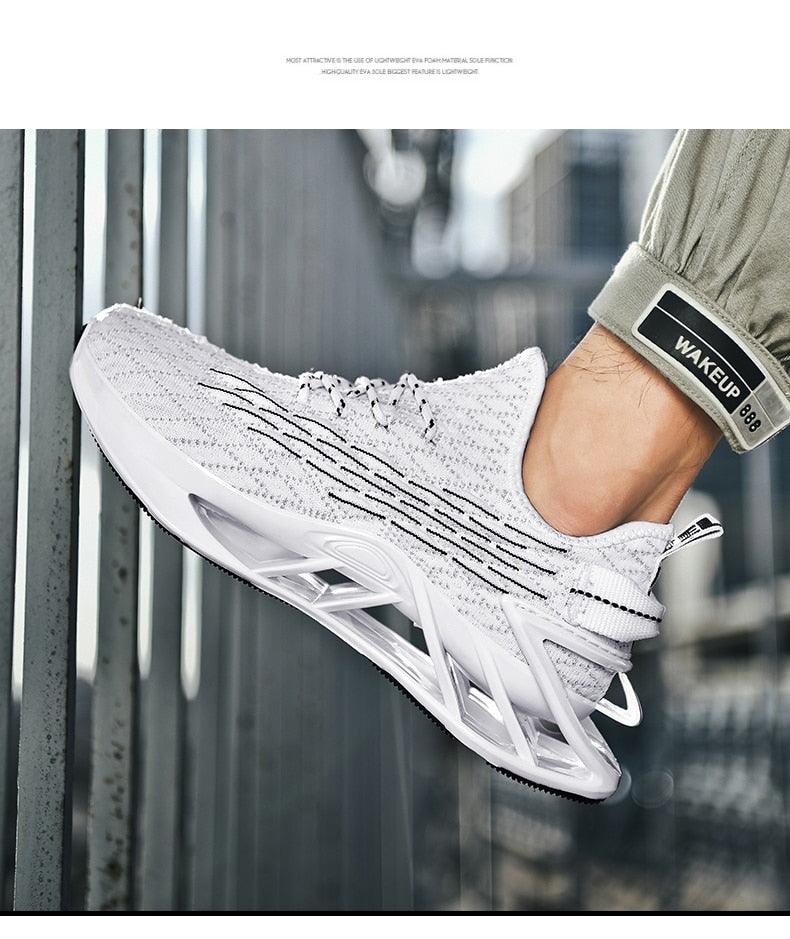 Men Casual Luxury White Running Shoes Non Slip Sneakers