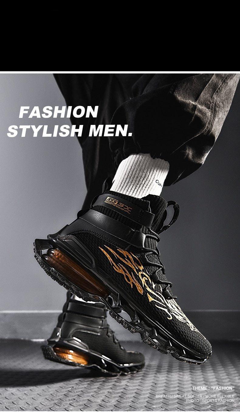 Men Casual Luxury White Running Shoes Non Slip Sneakers