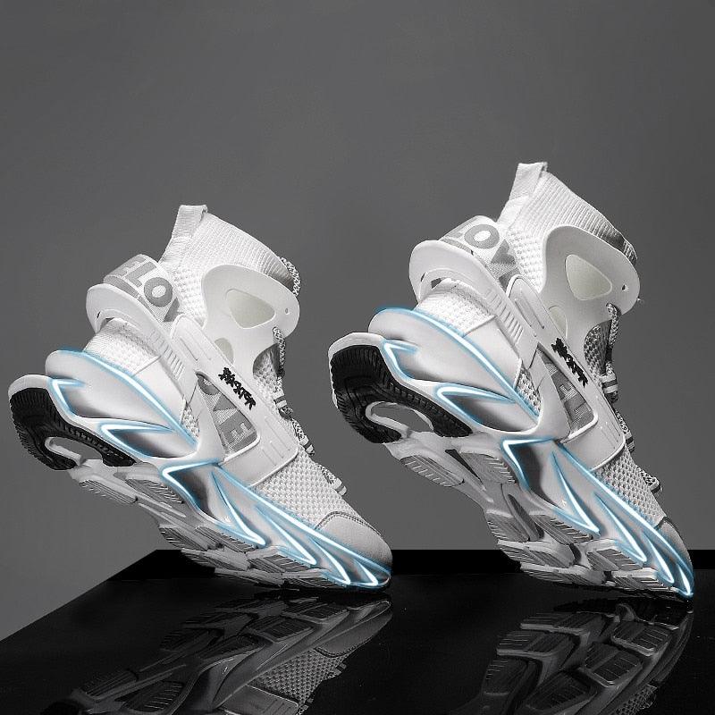 Men Casual Luxury White Running Shoes Non Slip Sneakers