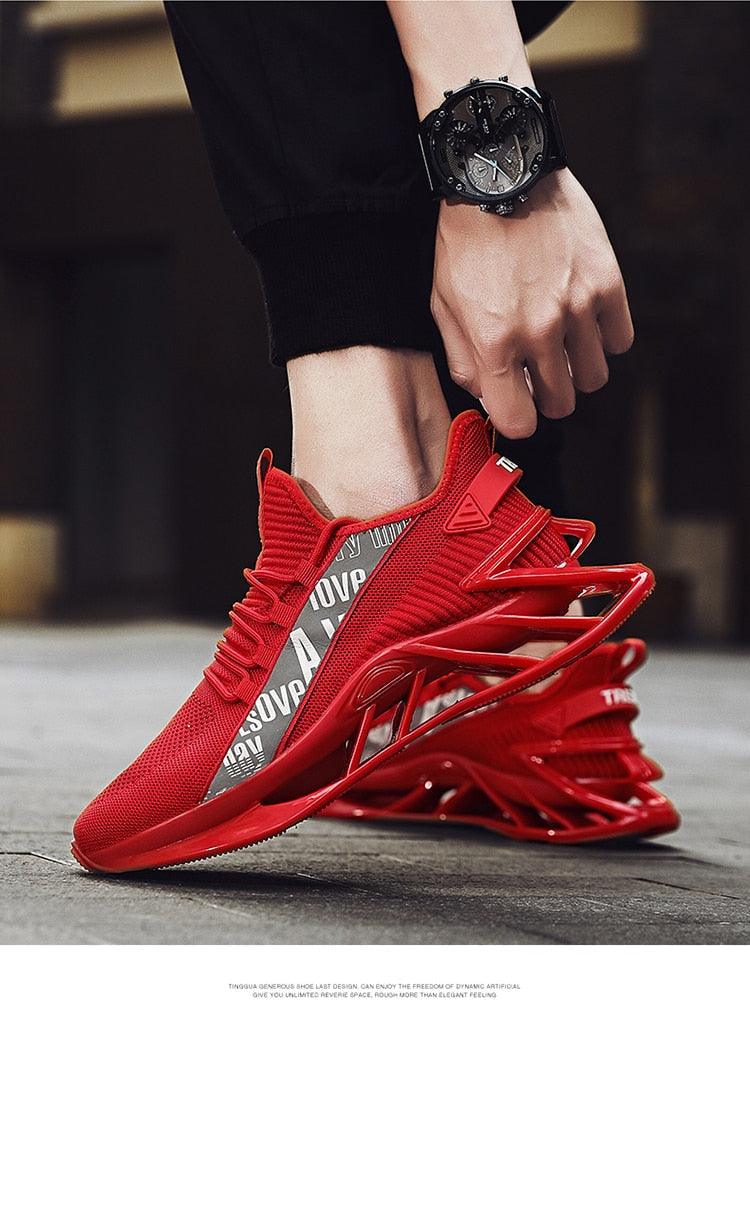 Men Casual Luxury White Running Shoes Non Slip Sneakers