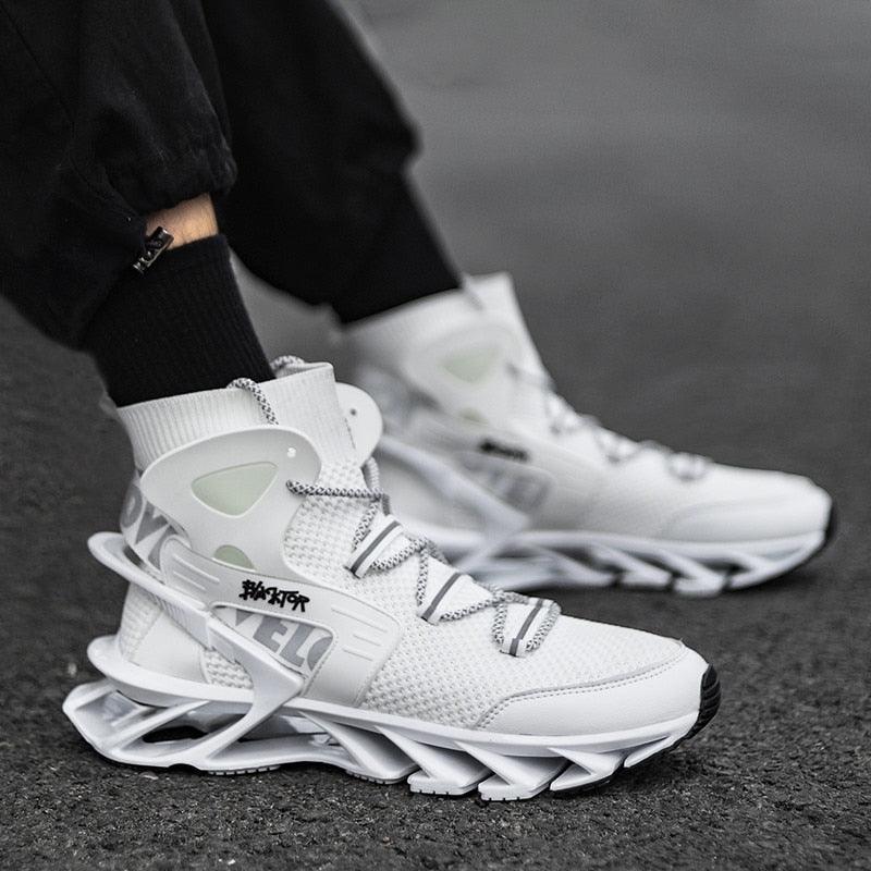 Men Casual Luxury White Running Shoes Non Slip Sneakers