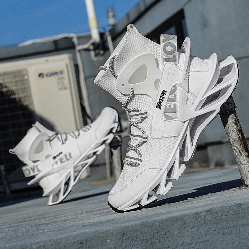 Men Casual Luxury White Running Shoes Non Slip Sneakers