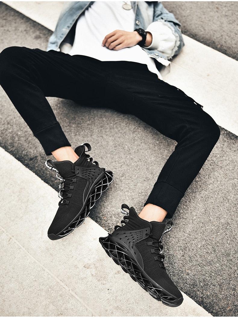 Men Casual Luxury White Running Shoes Non Slip Sneakers