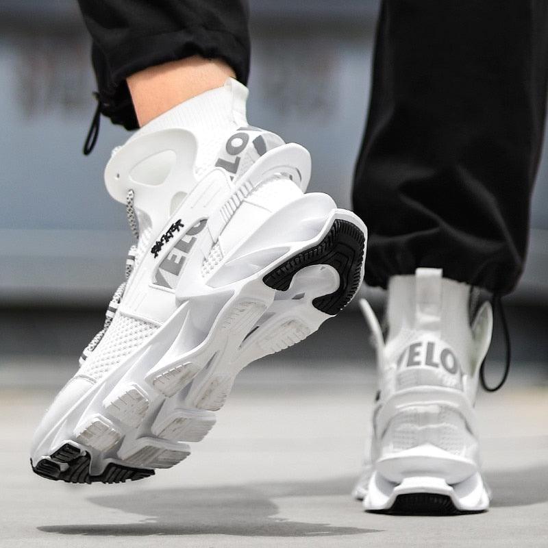 Men Casual Luxury White Running Shoes Non Slip Sneakers