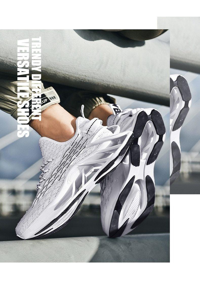 Men Casual Luxury White Running Shoes Non Slip Sneakers
