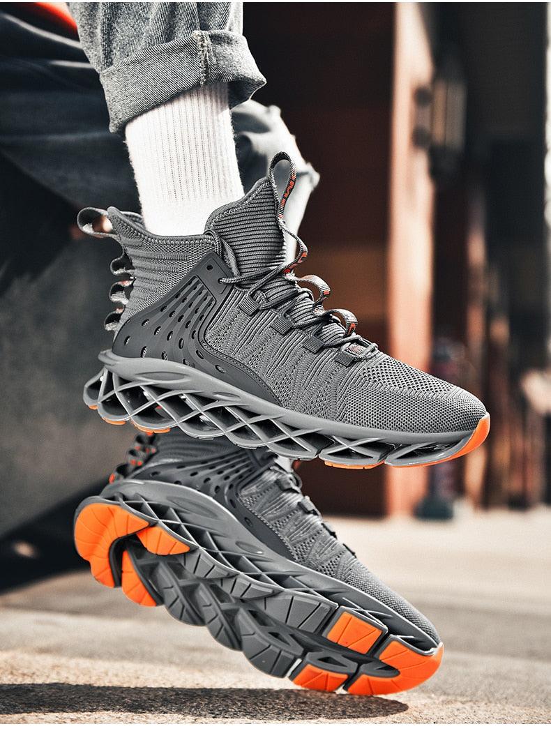 Men Casual Luxury White Running Shoes Non Slip Sneakers